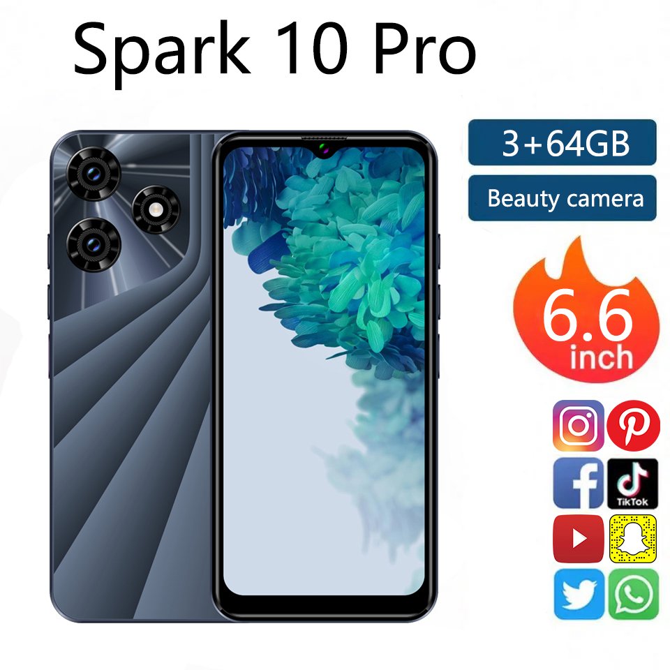 M-HORSE 2023 latest version hot10 6.6-inch full-screen smartphone 4G dual card 128GB face recognition fingerprint